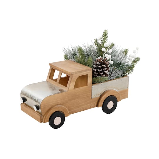 Christmas Mix In 17&#x22; Wood Truck